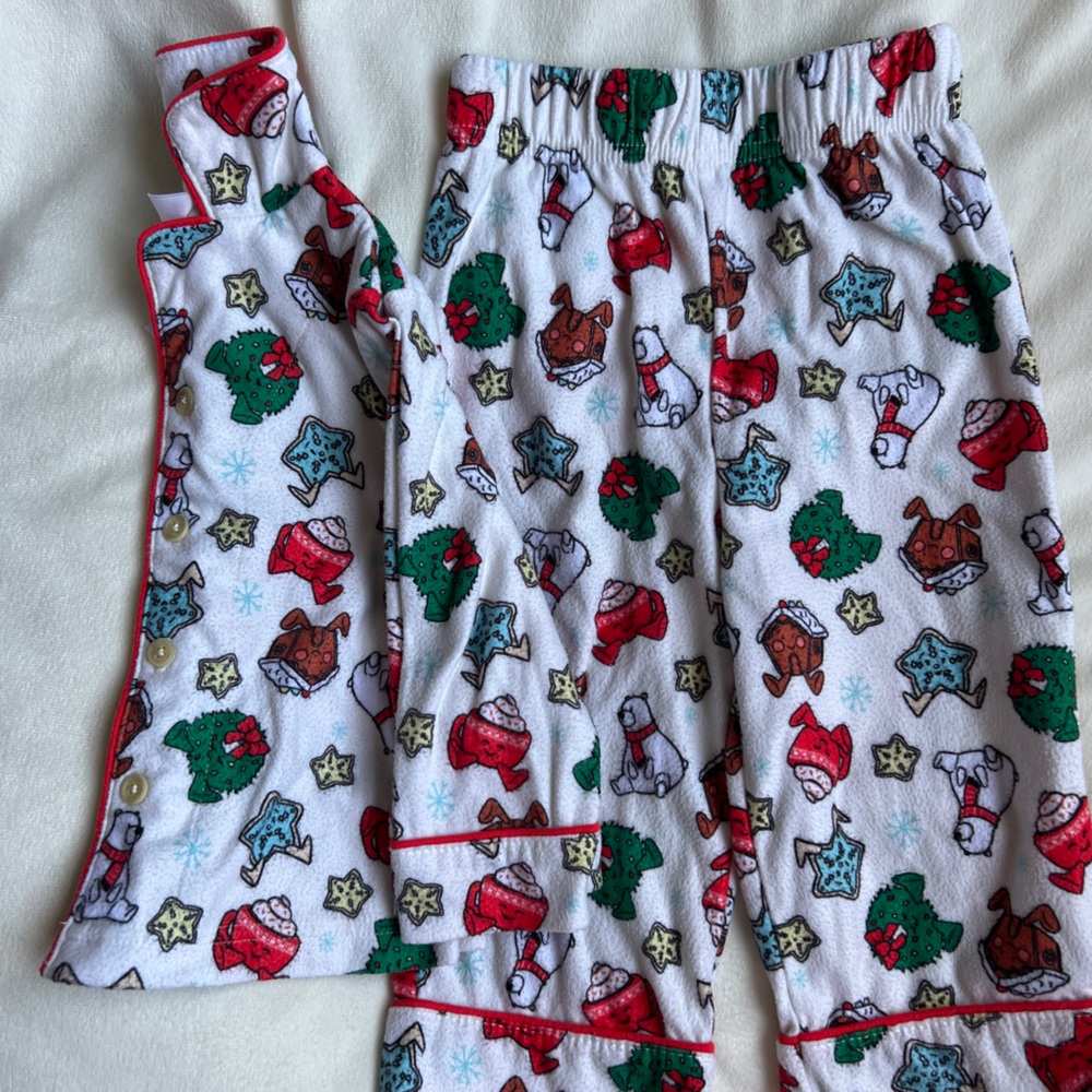🎄✨12 Month Baby girl Pajama Bottoms up with Festive Print✨🎄